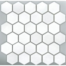 Matt White Hexagon Mosaic 48mm